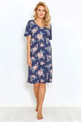 Taro womens navy blue shirt  Adomoo